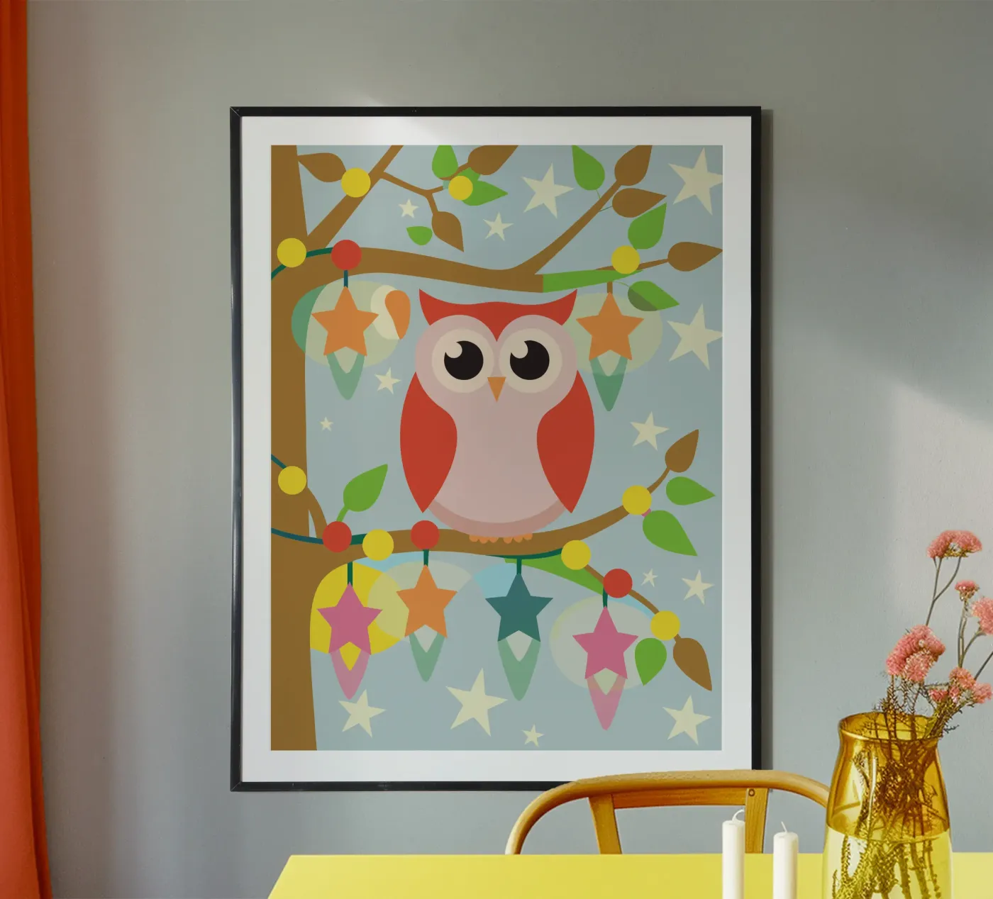 Uil poster van CUTE ANIMALS