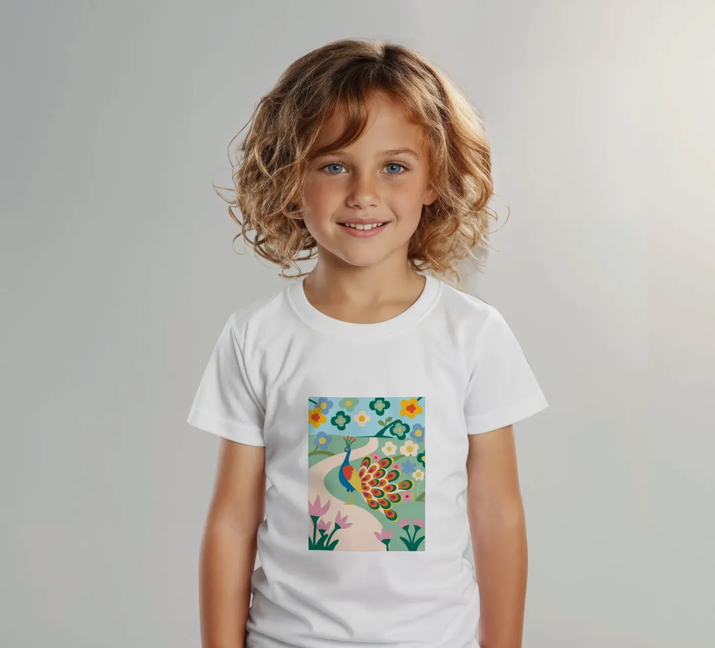 Pavone t-shirt bambini da CUTE ANIMALS
