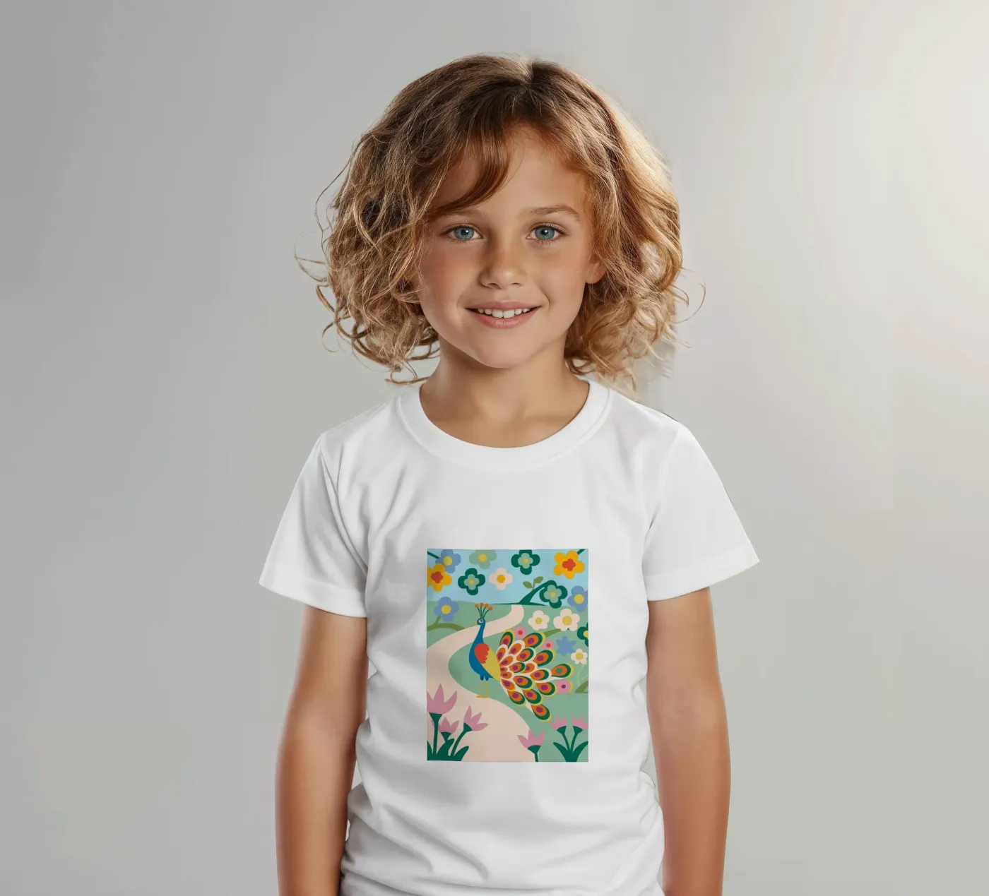 Pavone t-shirt bambini da CUTE ANIMALS
