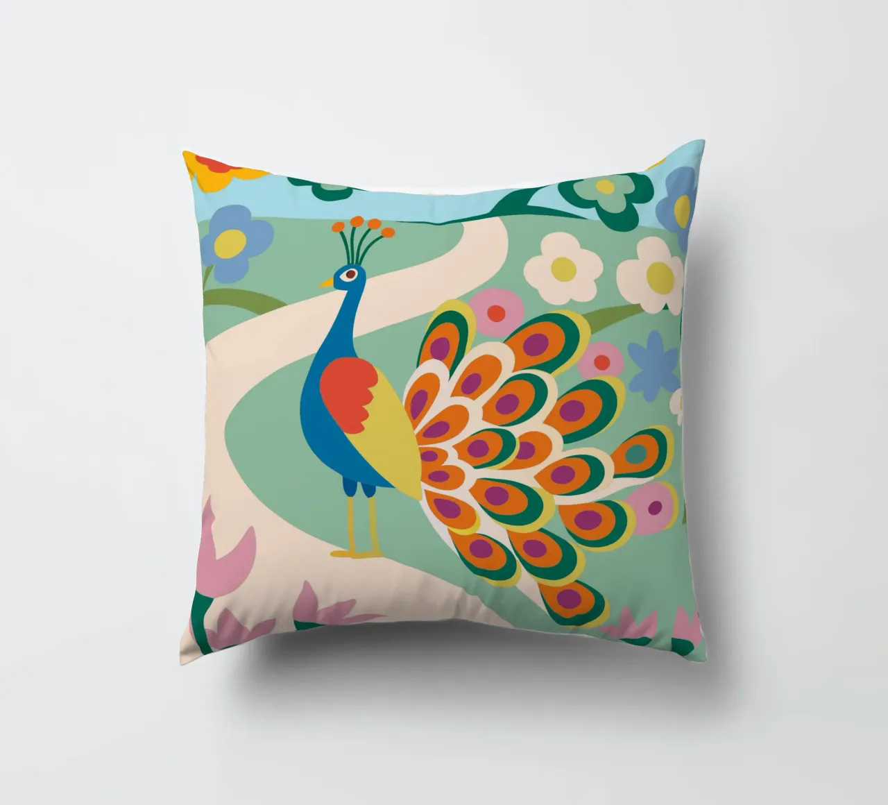 Pavone cuscino da CUTE ANIMALS