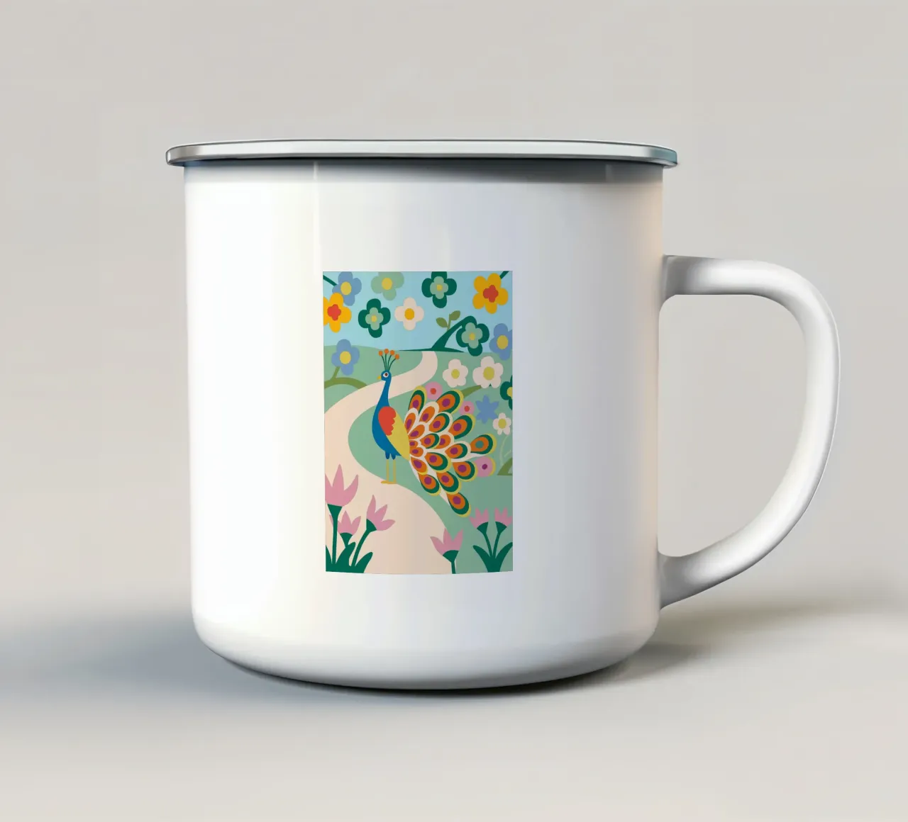 Pavone tazza in smalto da CUTE ANIMALS