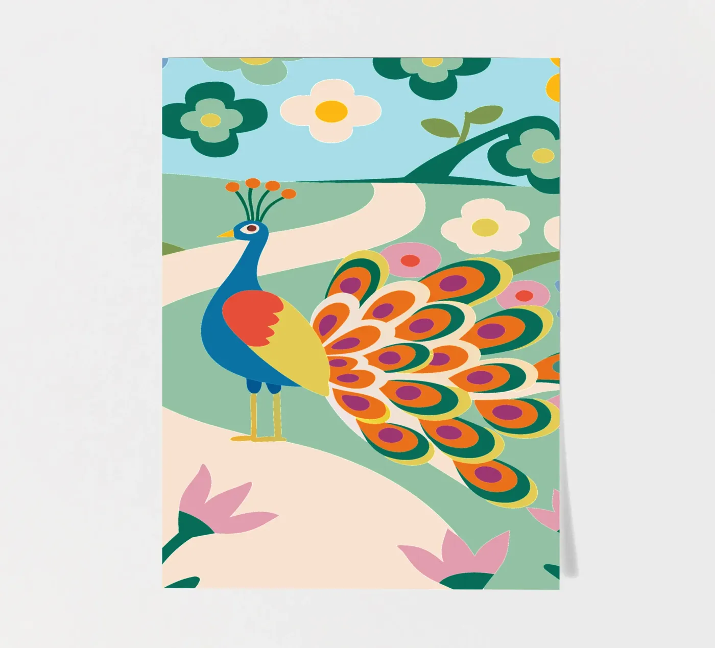 Peacock sticker sheet by CUTE ANIMALS