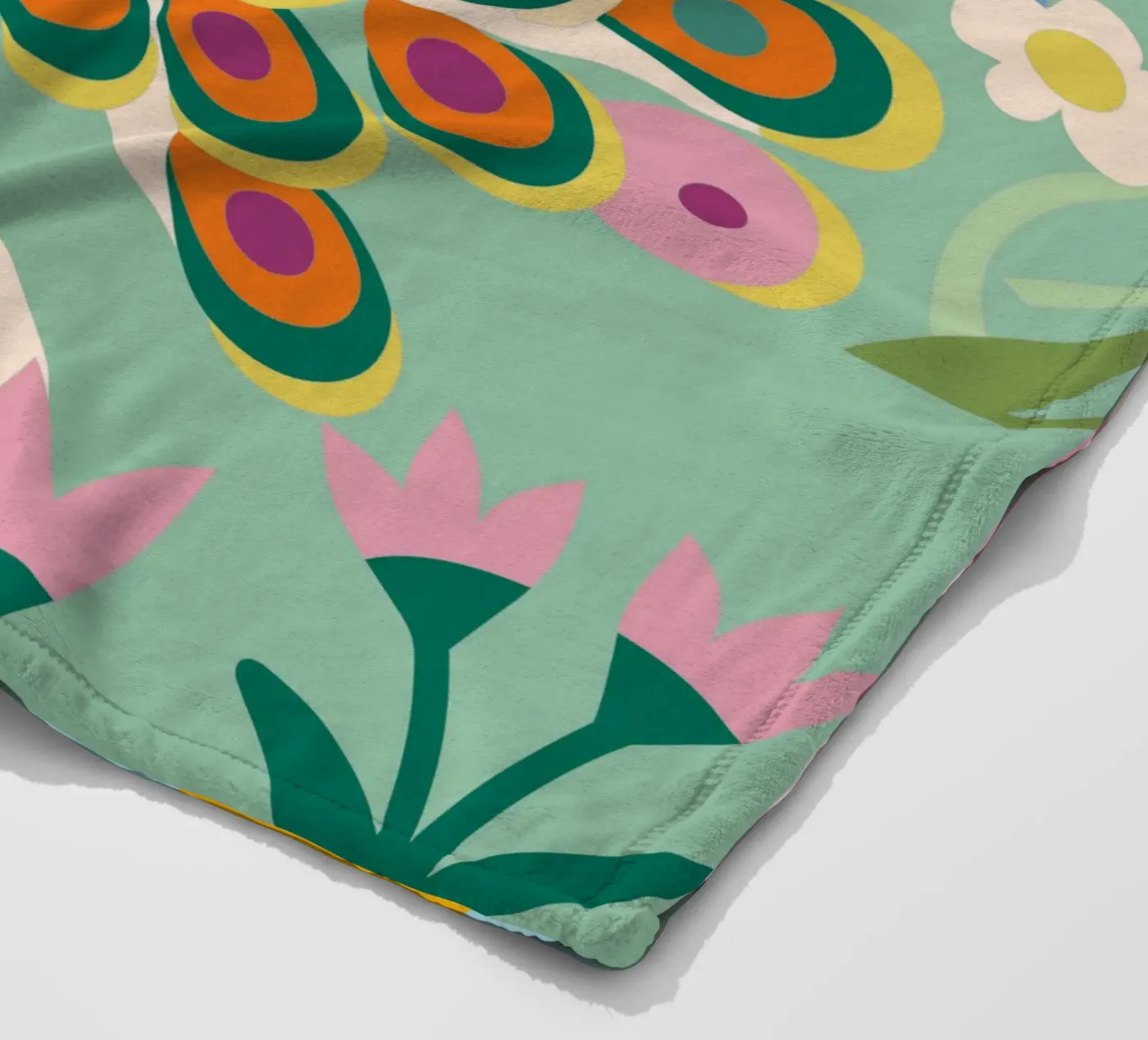 Pfau Fleecedecke von CUTE ANIMALS