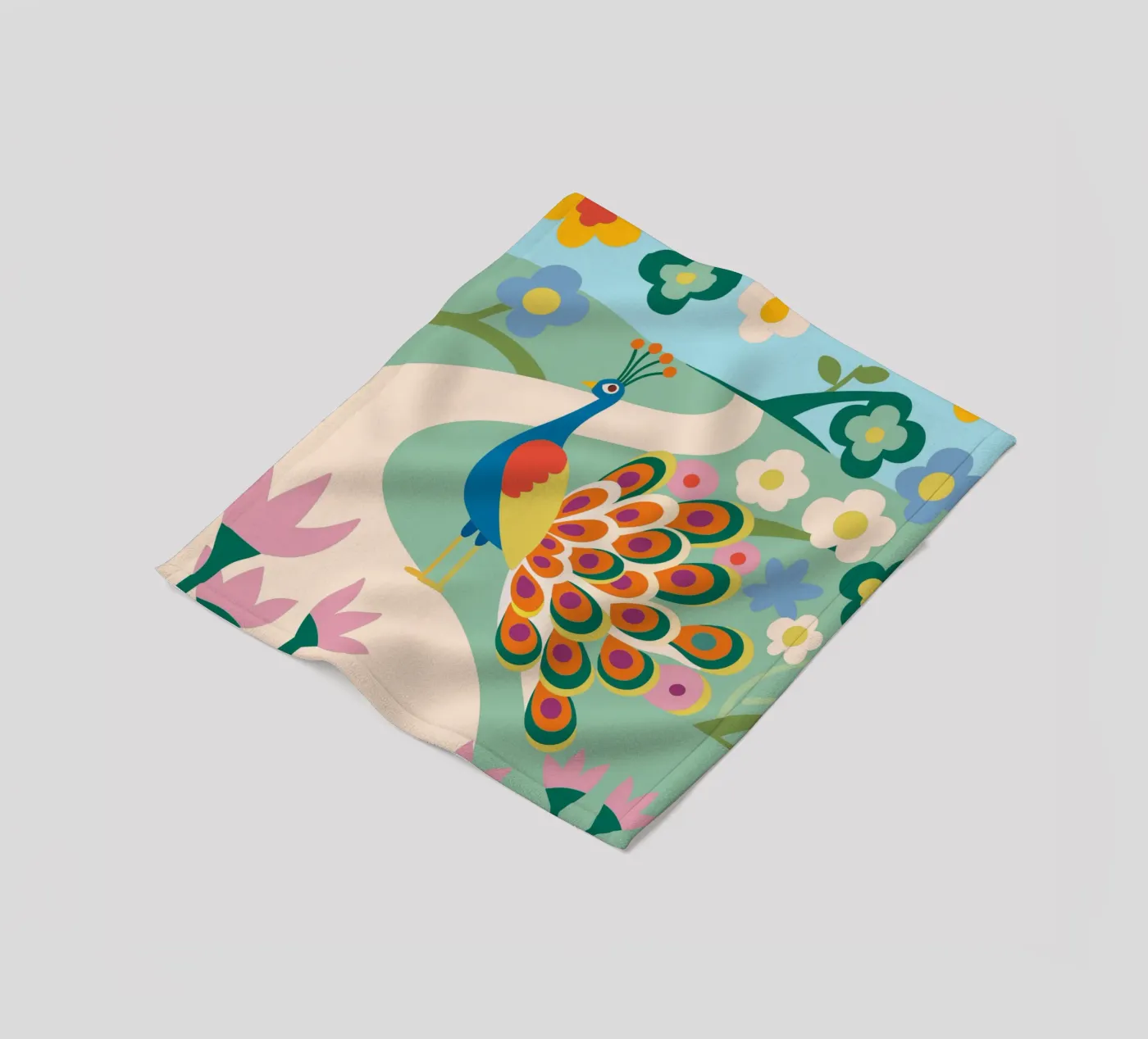 Pfau Fleecedecke von CUTE ANIMALS