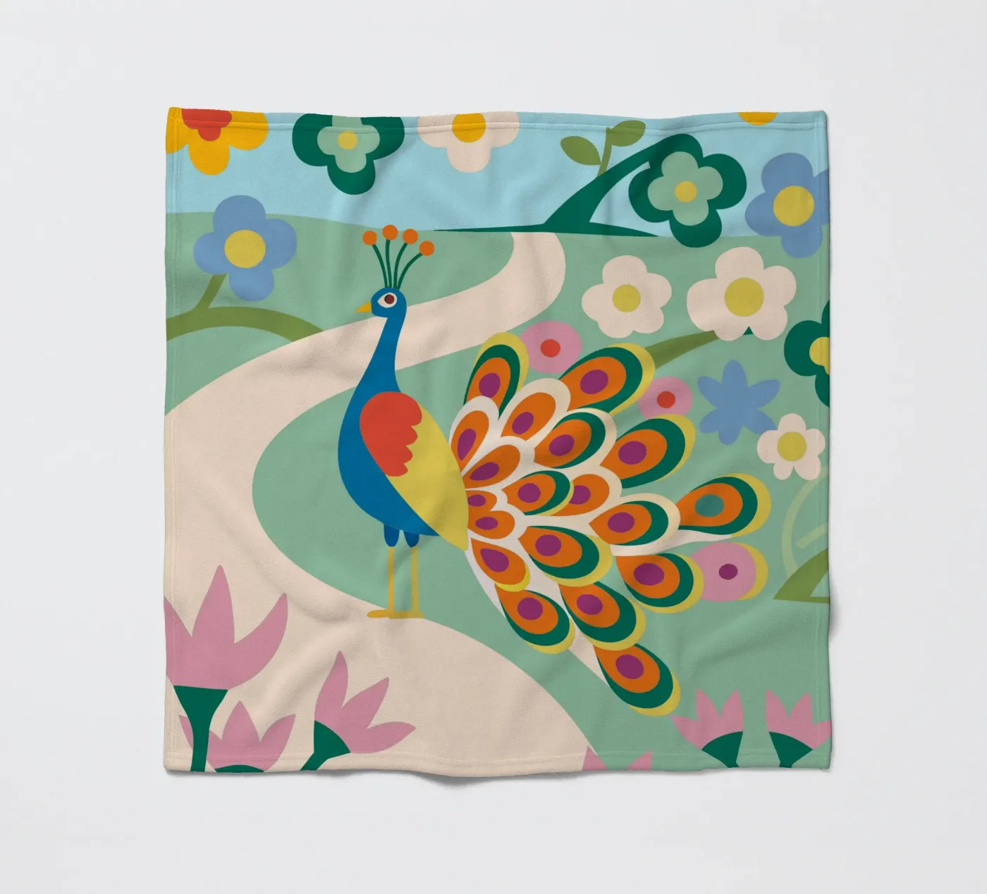 Pfau Fleecedecke von CUTE ANIMALS