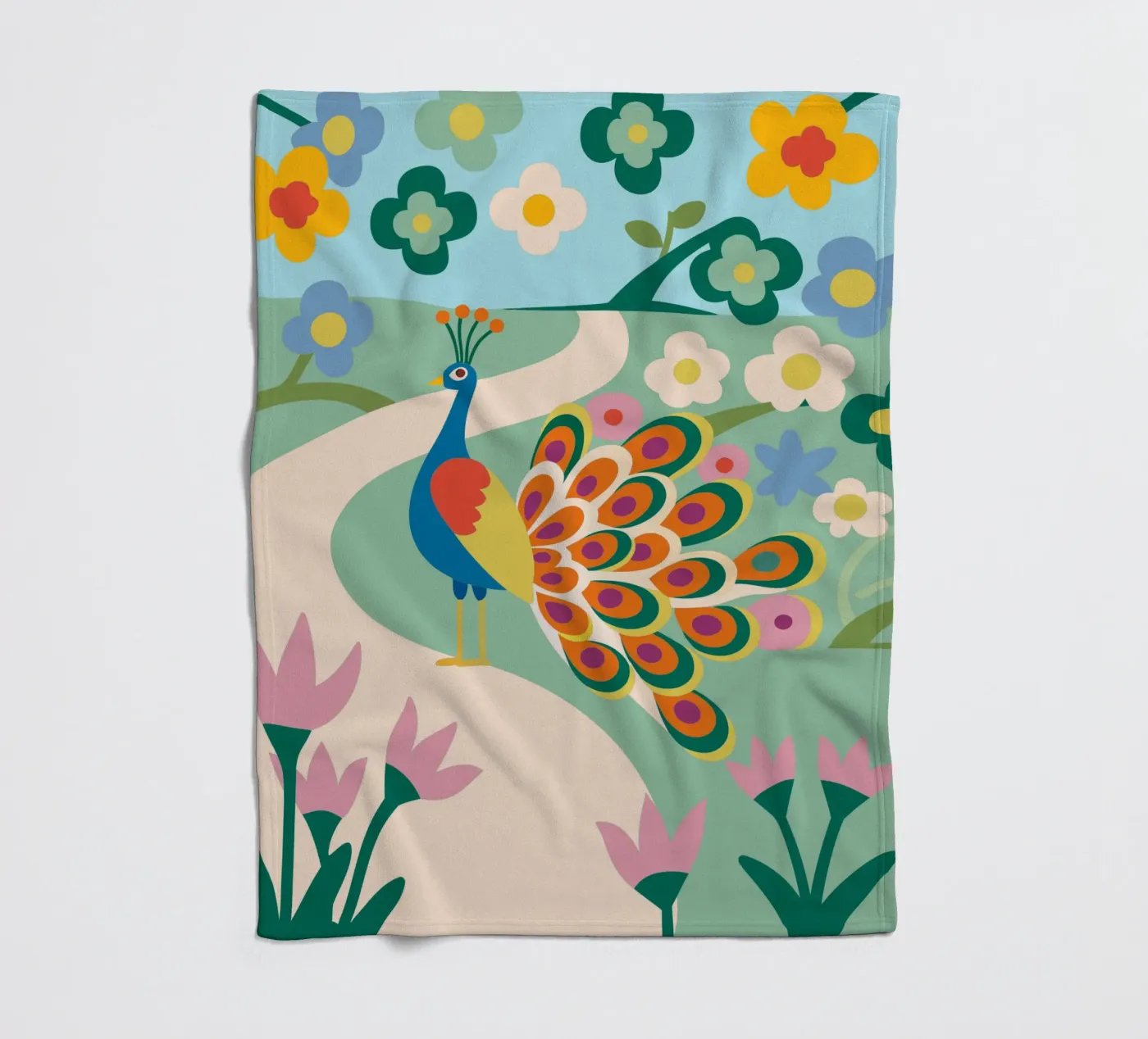 Pfau Fleecedecke von CUTE ANIMALS