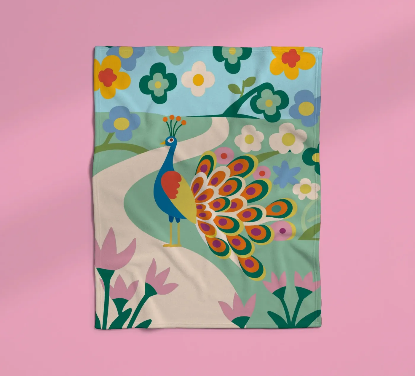 Pfau Fleecedecke von CUTE ANIMALS