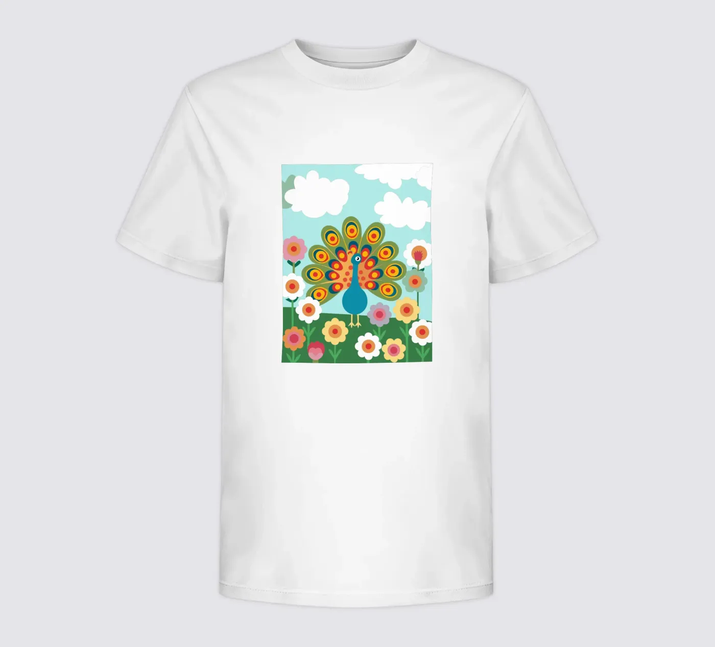 Pavone t-shirt bambini da CUTE ANIMALS