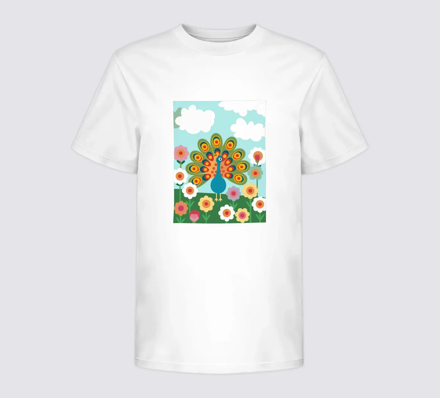 Pavone t-shirt bambini da CUTE ANIMALS