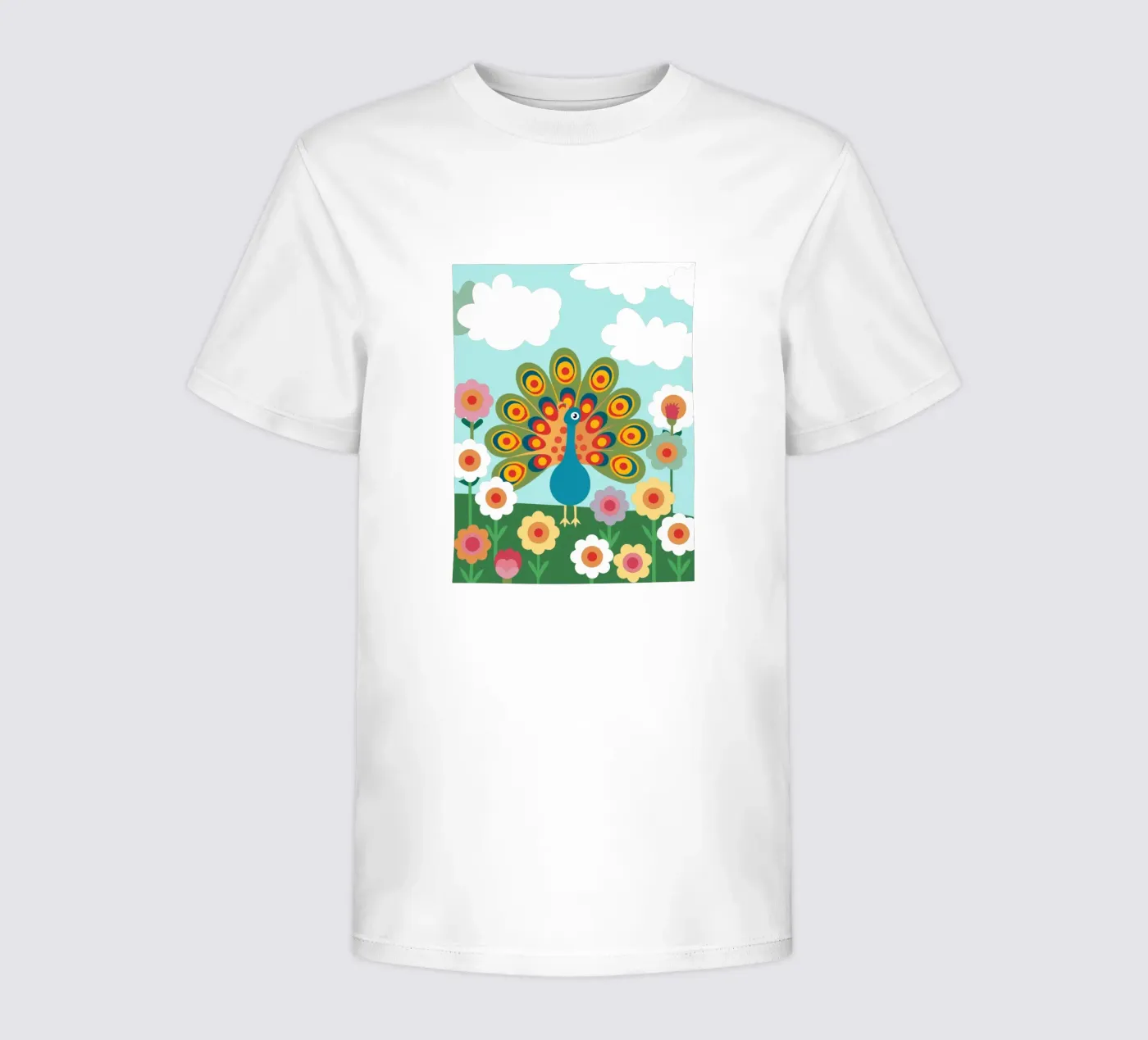 Pavone t-shirt bambini da CUTE ANIMALS