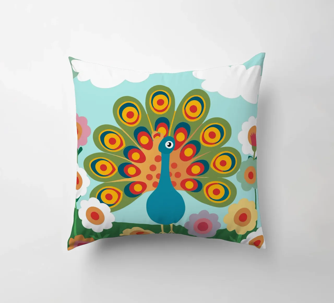 Pavone cuscino da CUTE ANIMALS