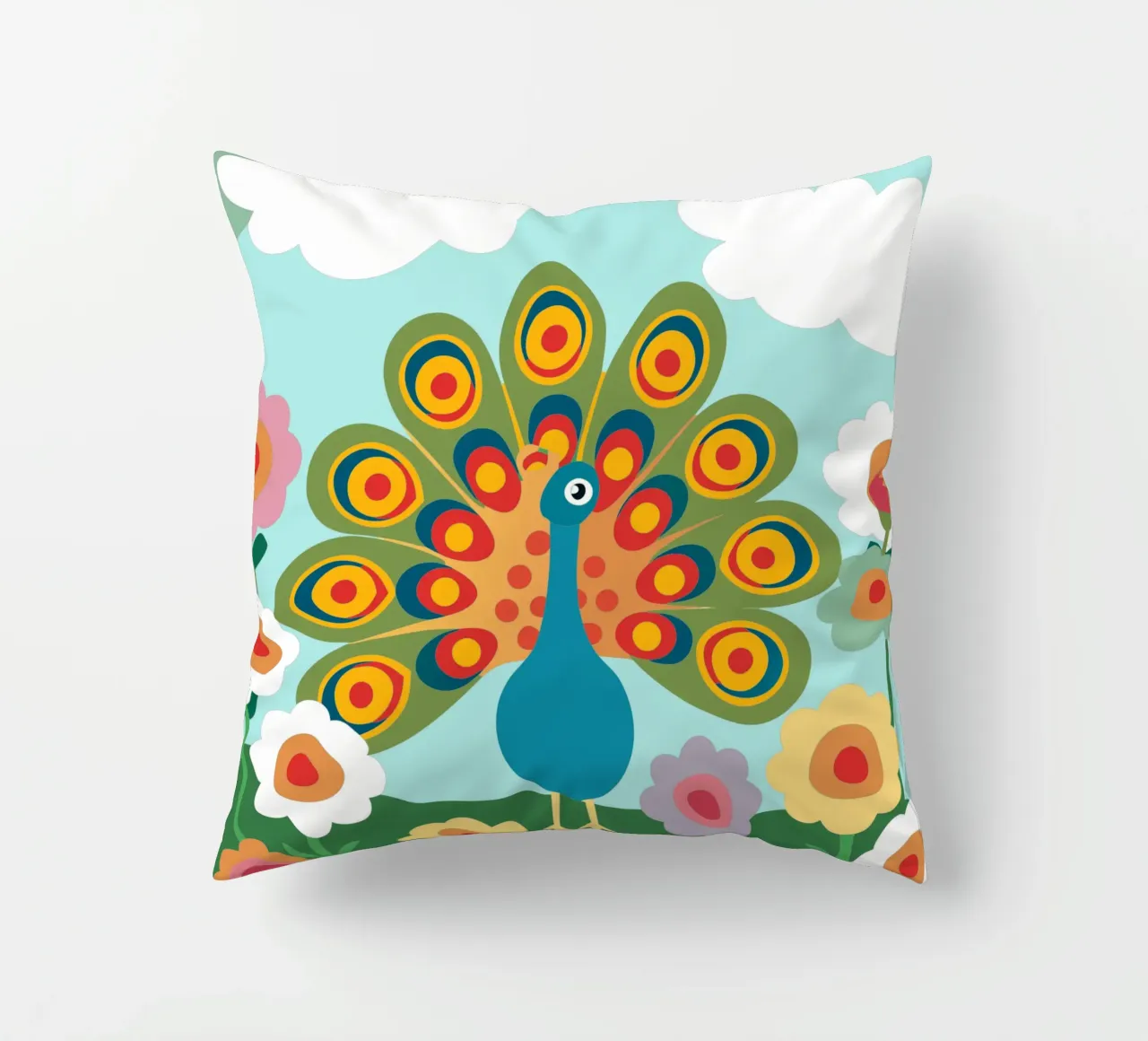 Pavone cuscino da CUTE ANIMALS