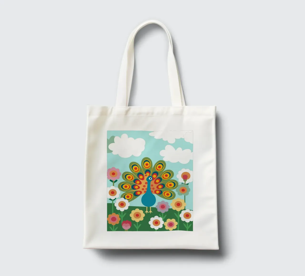 Pavone borsa in juta da CUTE ANIMALS
