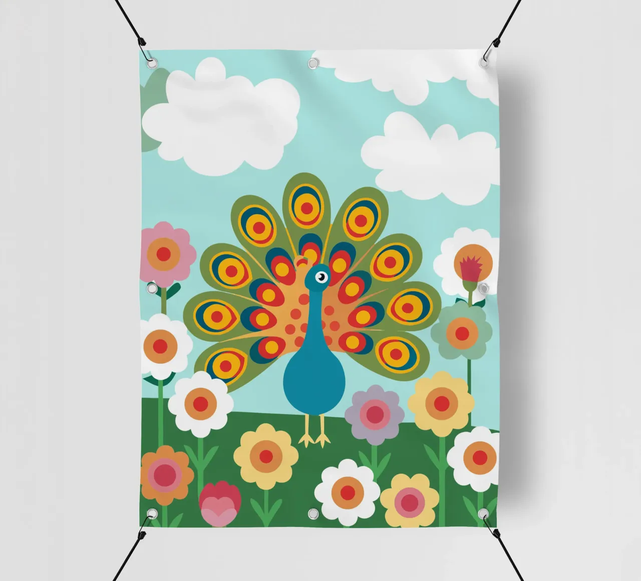 Pavone telo in pvc da CUTE ANIMALS