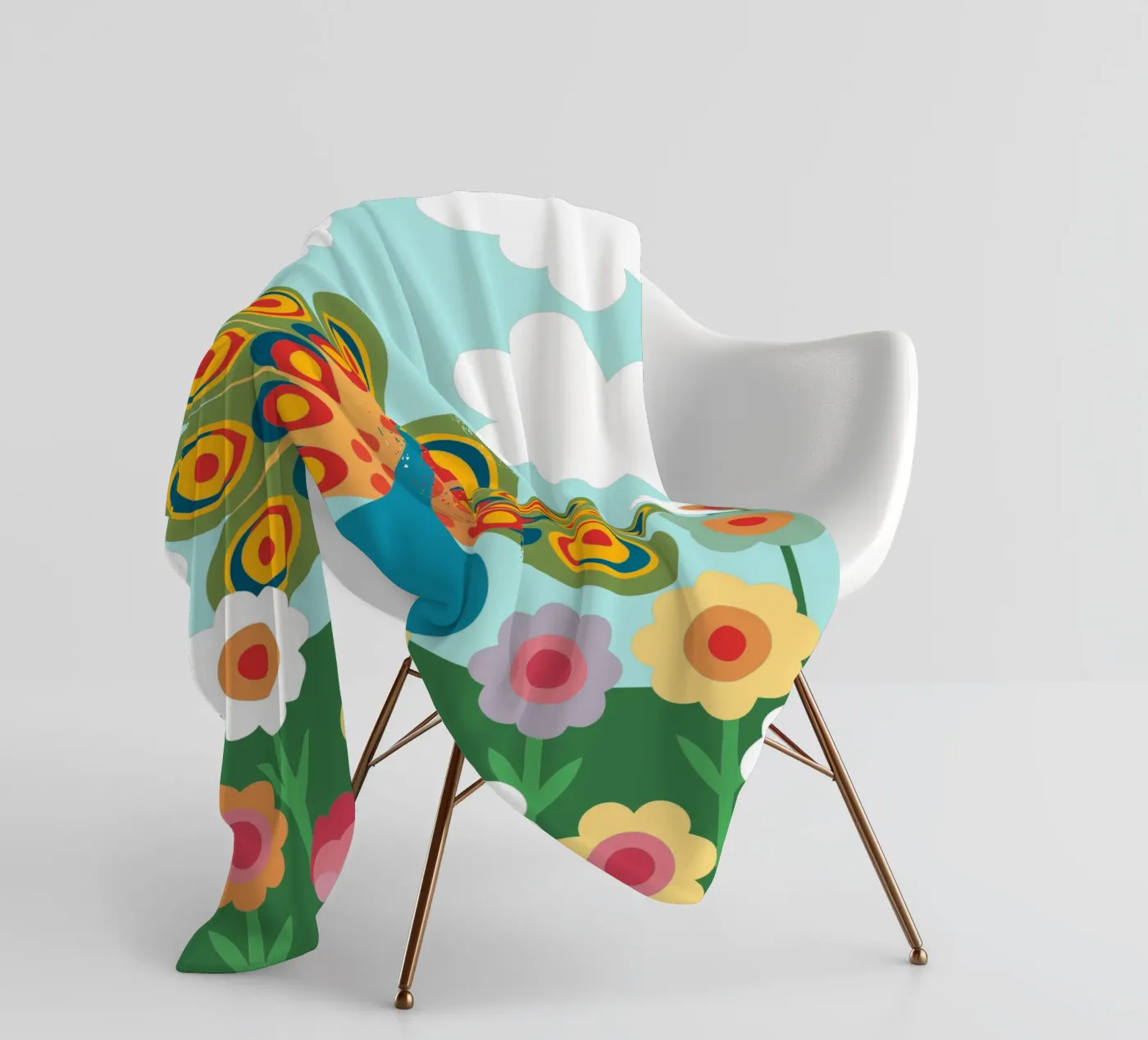 Pfau Fleecedecke von CUTE ANIMALS