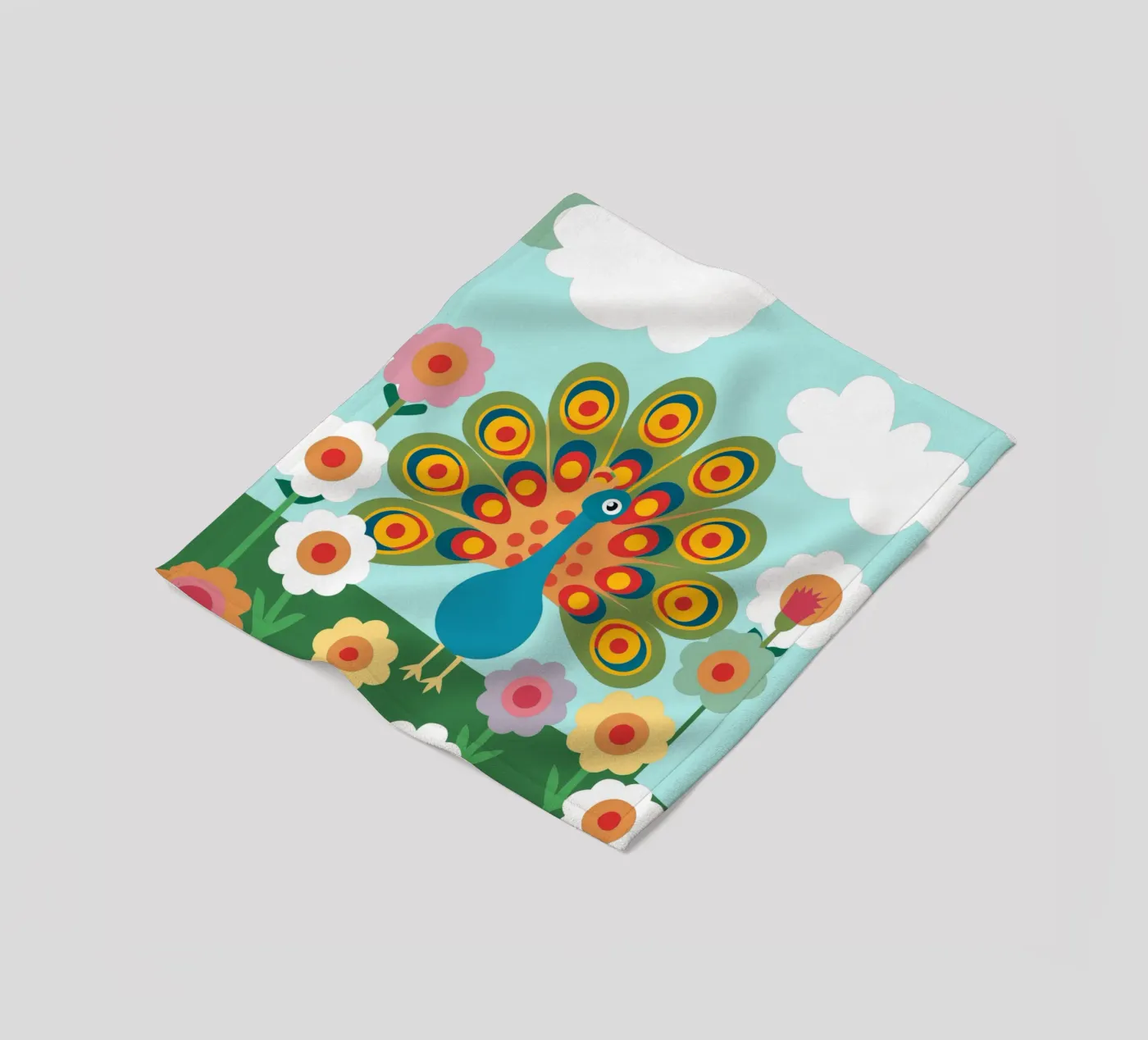 Pfau Fleecedecke von CUTE ANIMALS