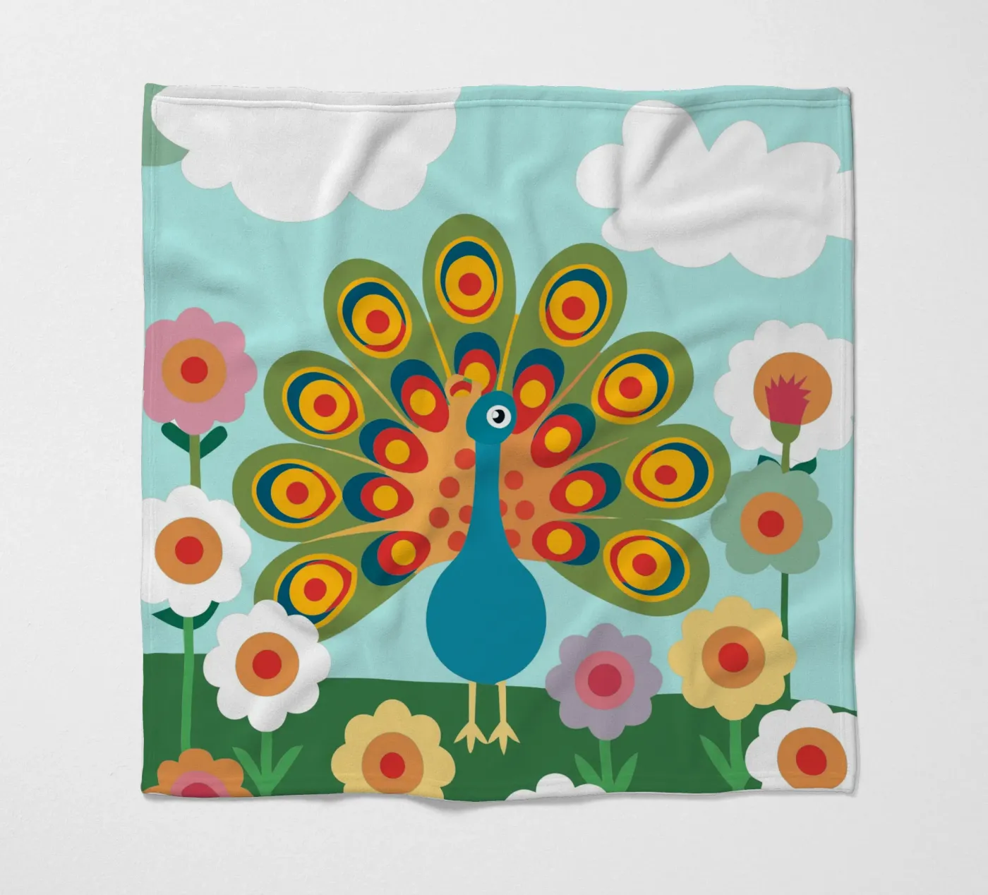 Pfau Fleecedecke von CUTE ANIMALS