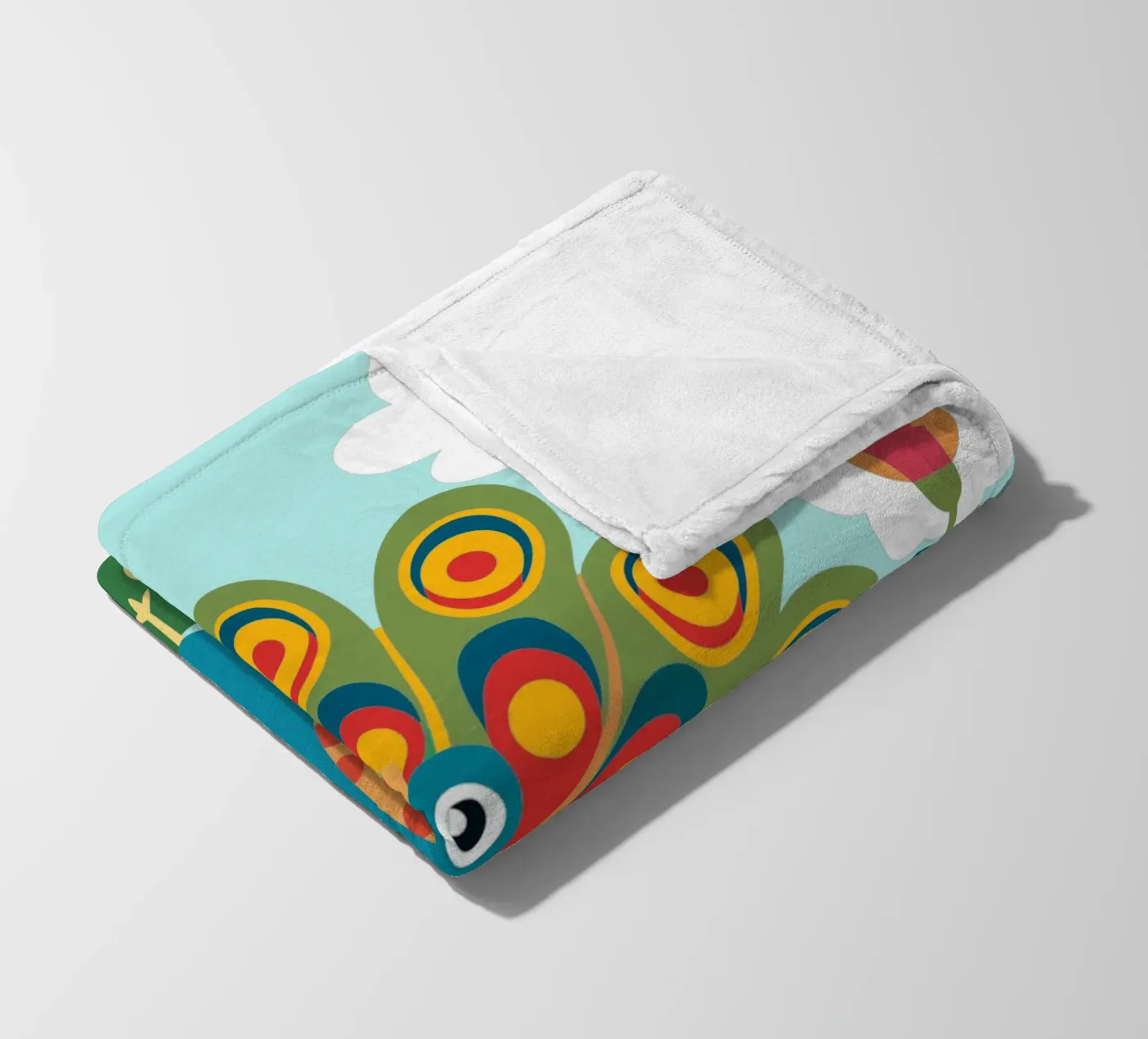 Pfau Fleecedecke von CUTE ANIMALS