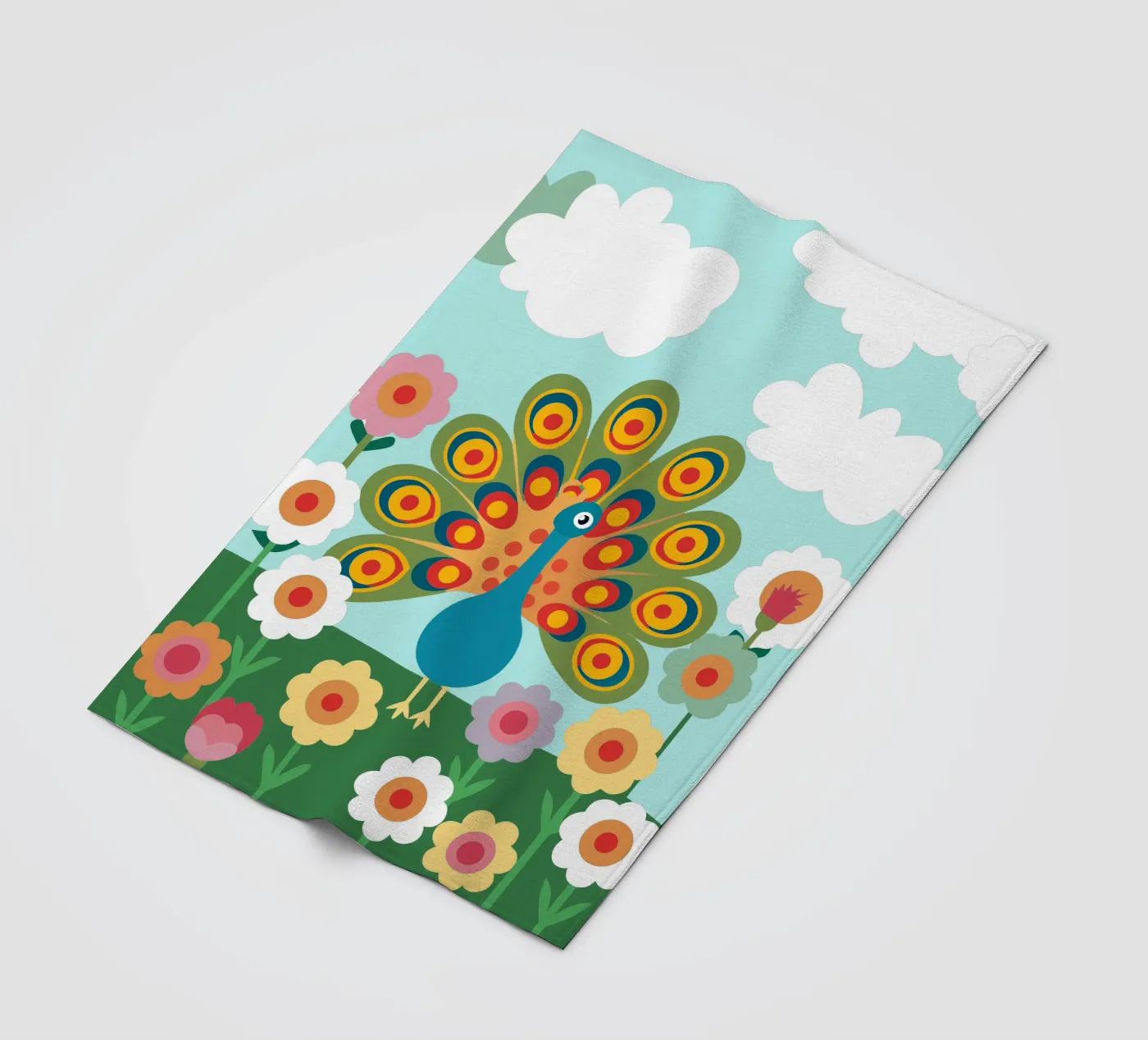 Pfau Fleecedecke von CUTE ANIMALS