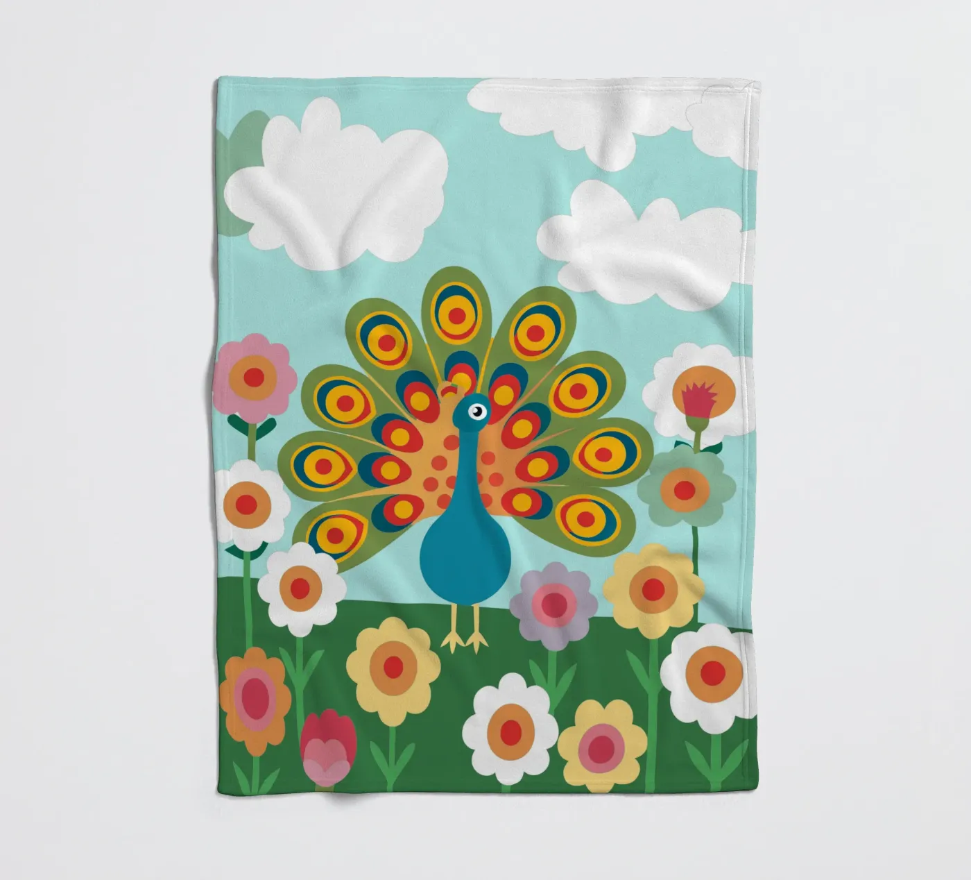 Pfau Fleecedecke von CUTE ANIMALS