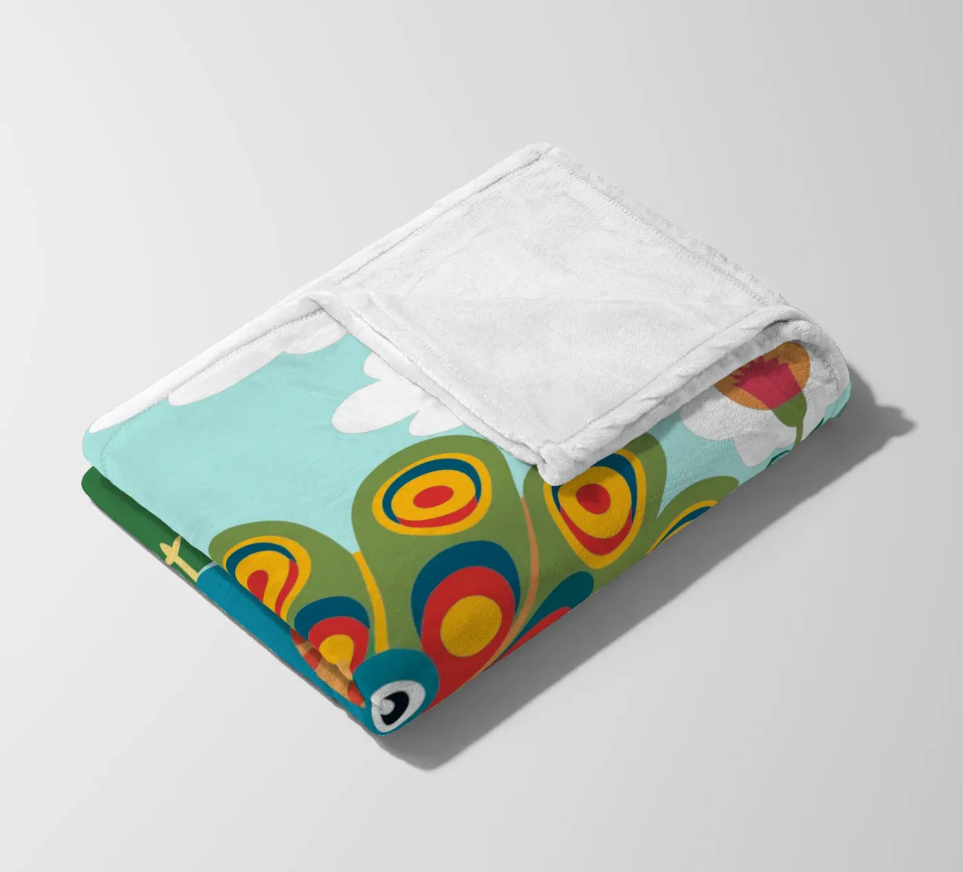 Pfau Fleecedecke von CUTE ANIMALS