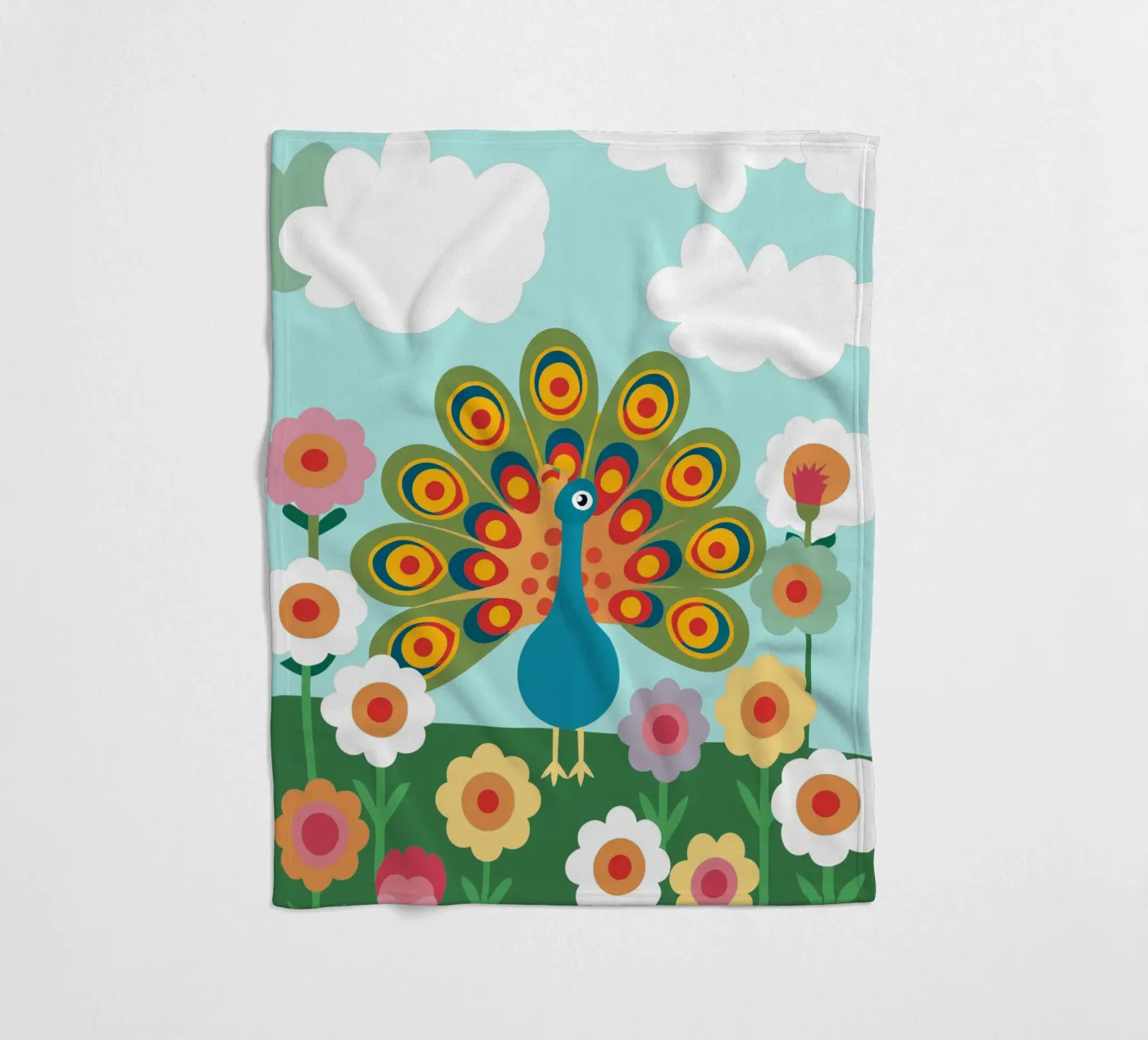 Pfau Fleecedecke von CUTE ANIMALS