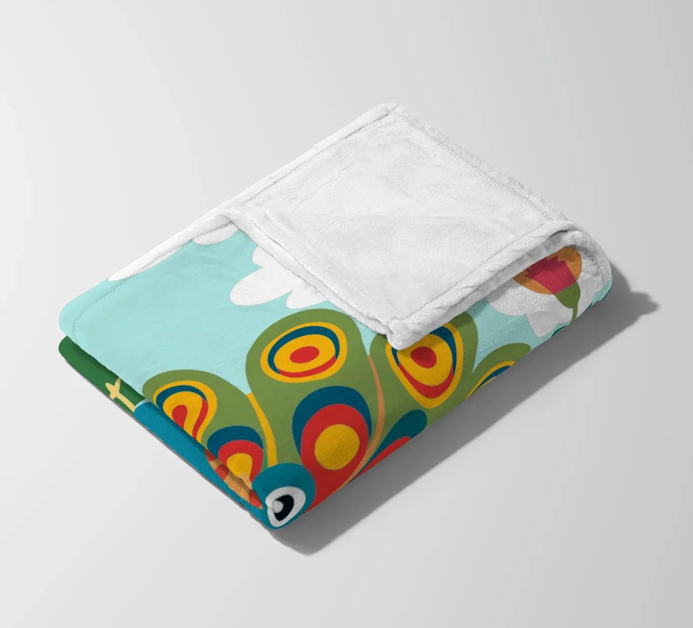 Pfau Fleecedecke von CUTE ANIMALS