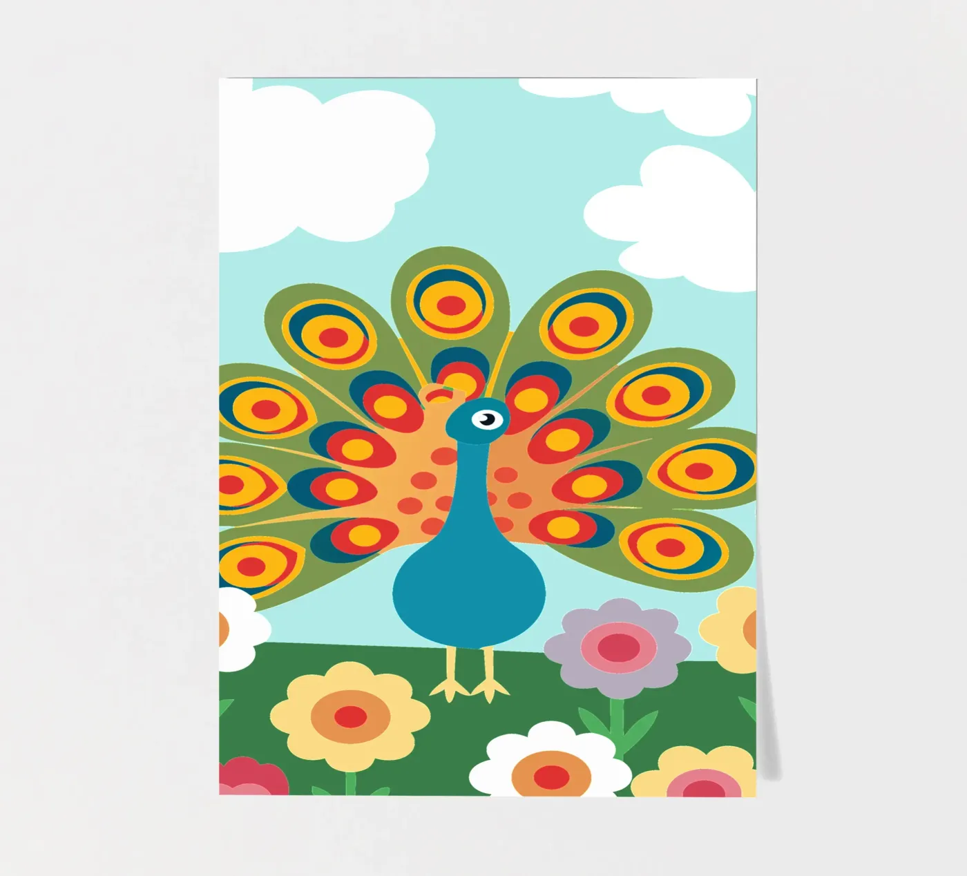 Peacock sticker sheet by CUTE ANIMALS