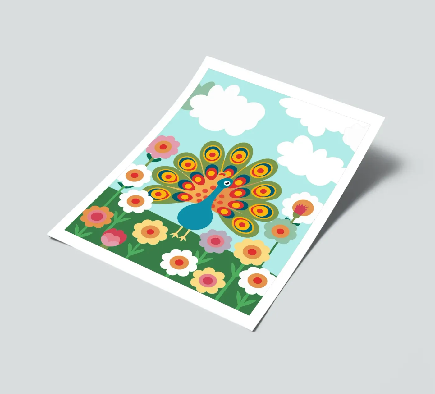 Peacock sticker sheet by CUTE ANIMALS