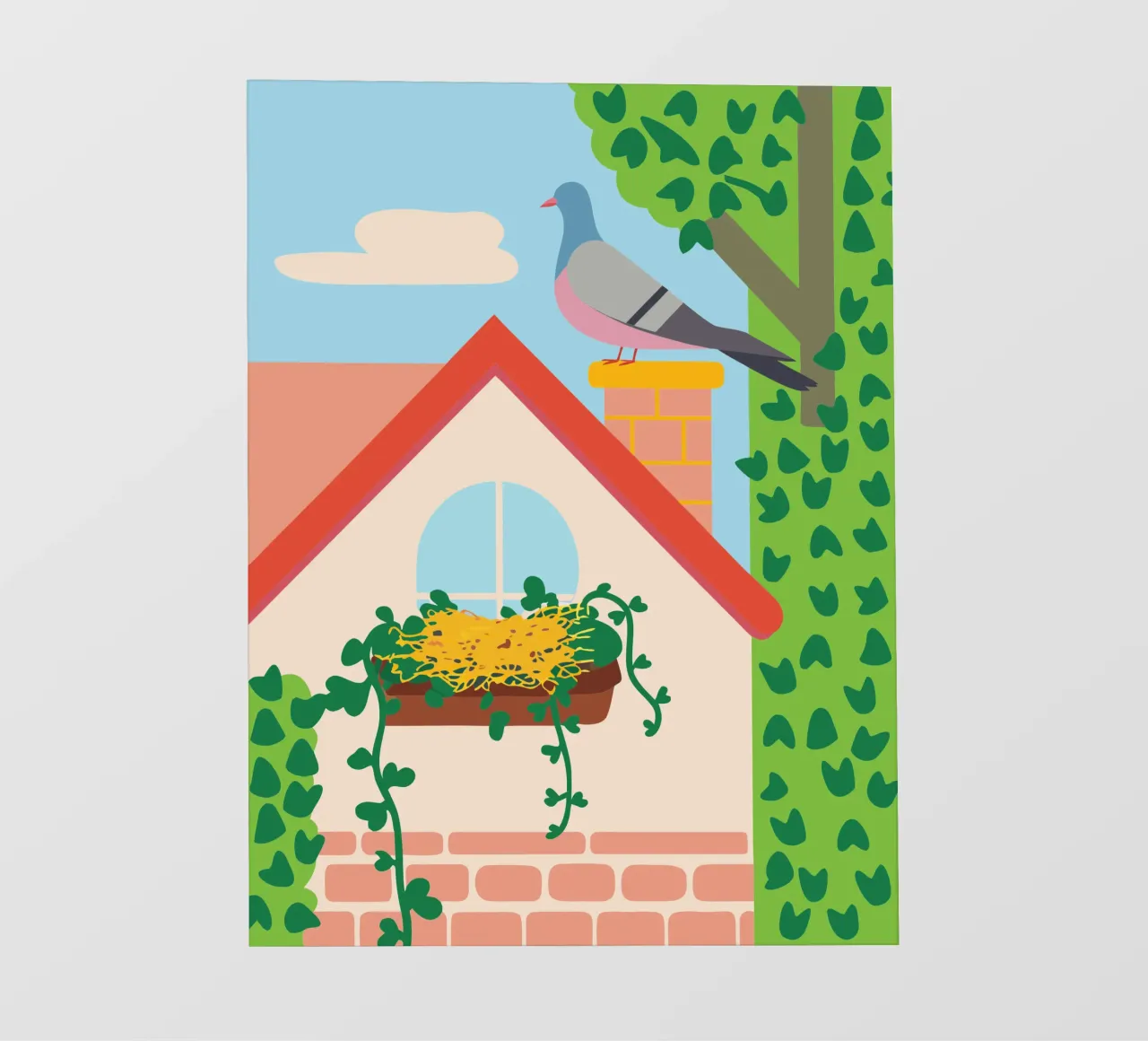 Il piccione sul tetto telo in pvc da CUTE ANIMALS