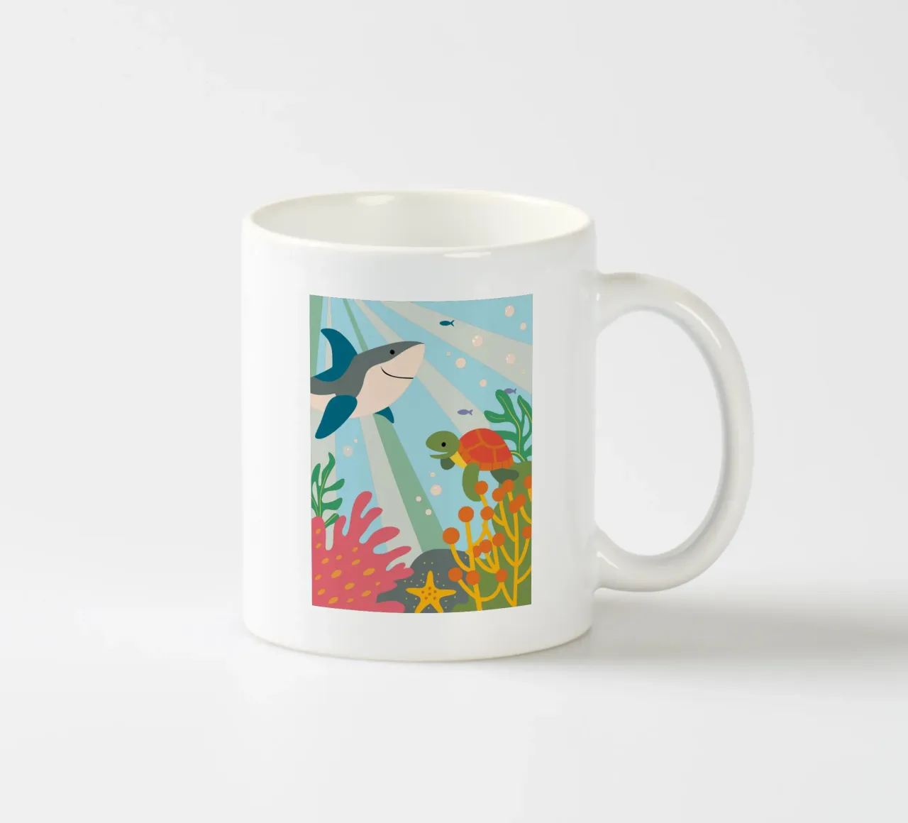 Squali e tartarughe tazza in ceramica da CUTE ANIMALS