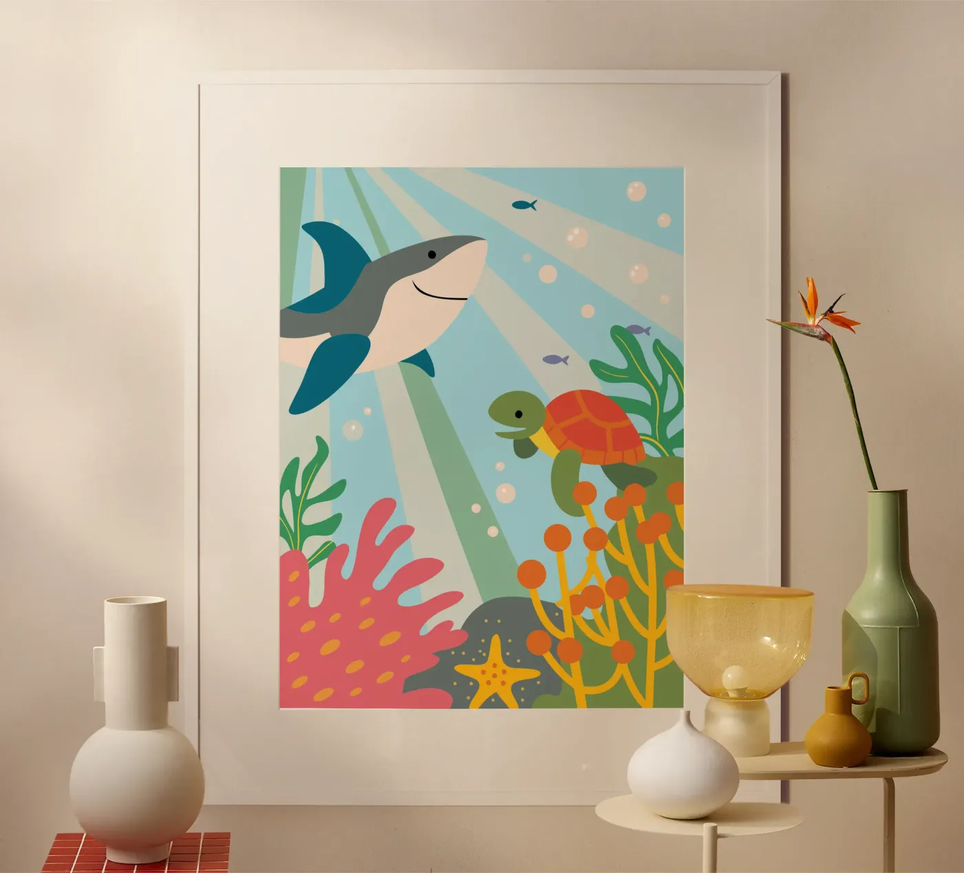 Squali e tartarughe poster da CUTE ANIMALS