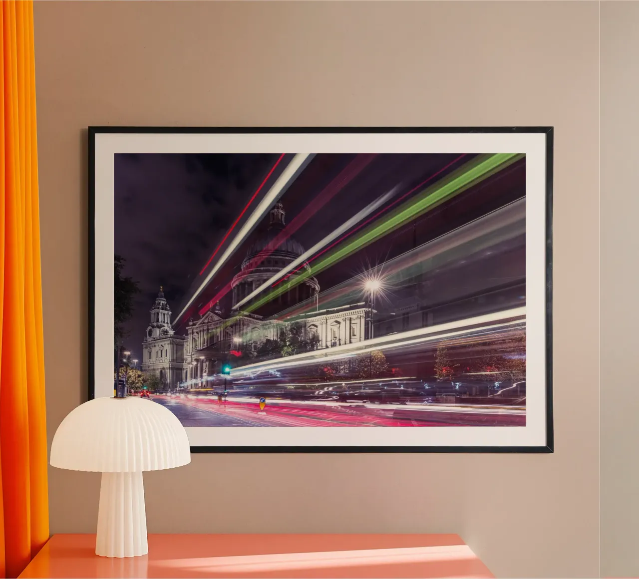 Momentum at St. Paul’s, London poster with aluminum frame by Wanderlust Vibes
