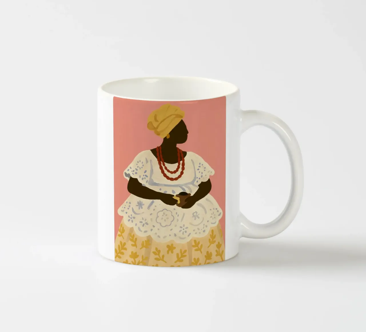 Baiana do Recôncavo ceramic mug by artesutileco