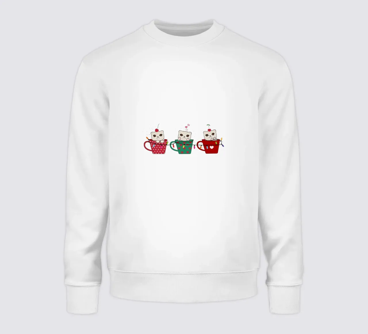 Gattini carini con tazze di caffè felpa da gulsengunel