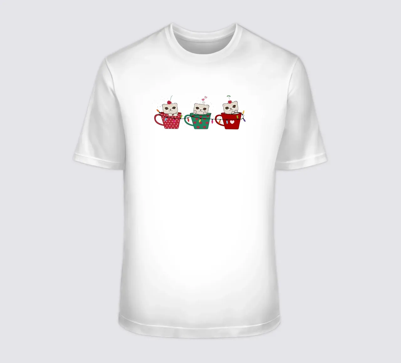 Gattini carini con tazze di caffè t-shirt da gulsengunel