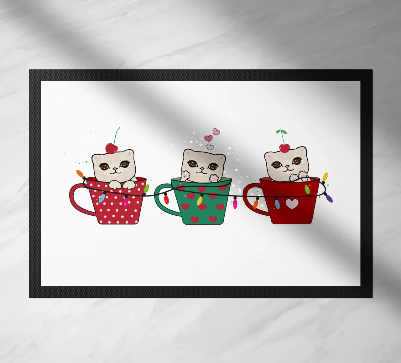 Gattini carini con tazze di caffè zerbino da gulsengunel