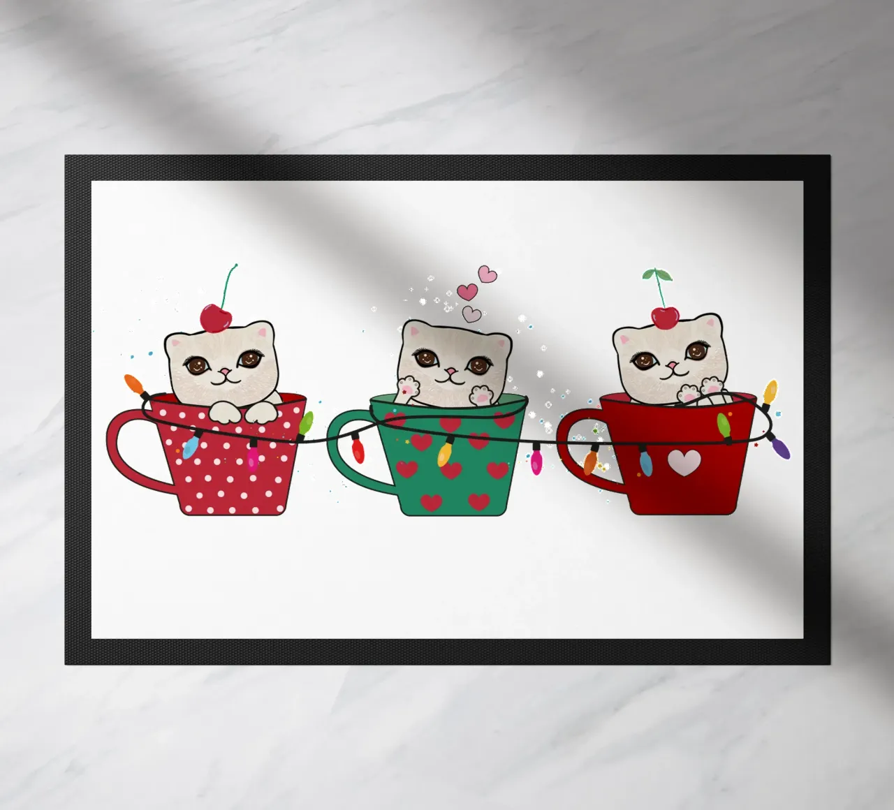 Gattini carini con tazze di caffè zerbino da gulsengunel