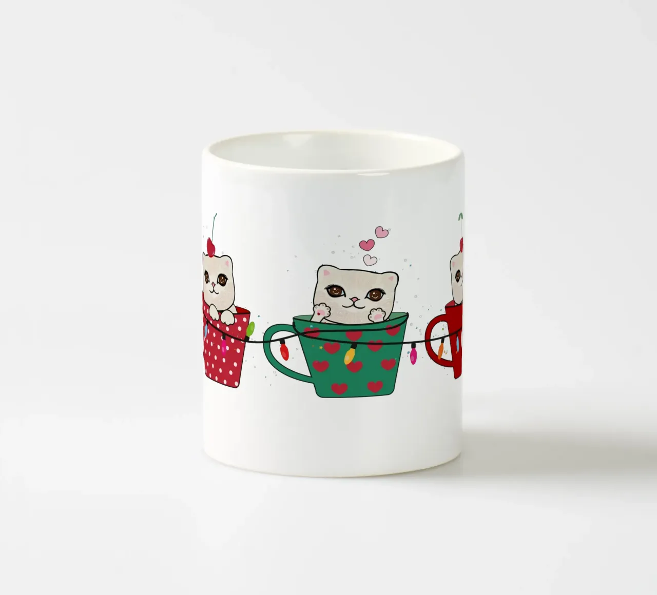 Gattini carini con tazze di caffè tazza in ceramica da gulsengunel