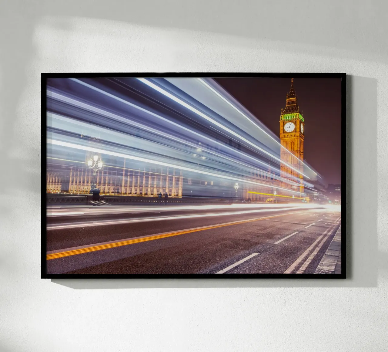 Time Stream, London poster with plastic frame by Wanderlust Vibes