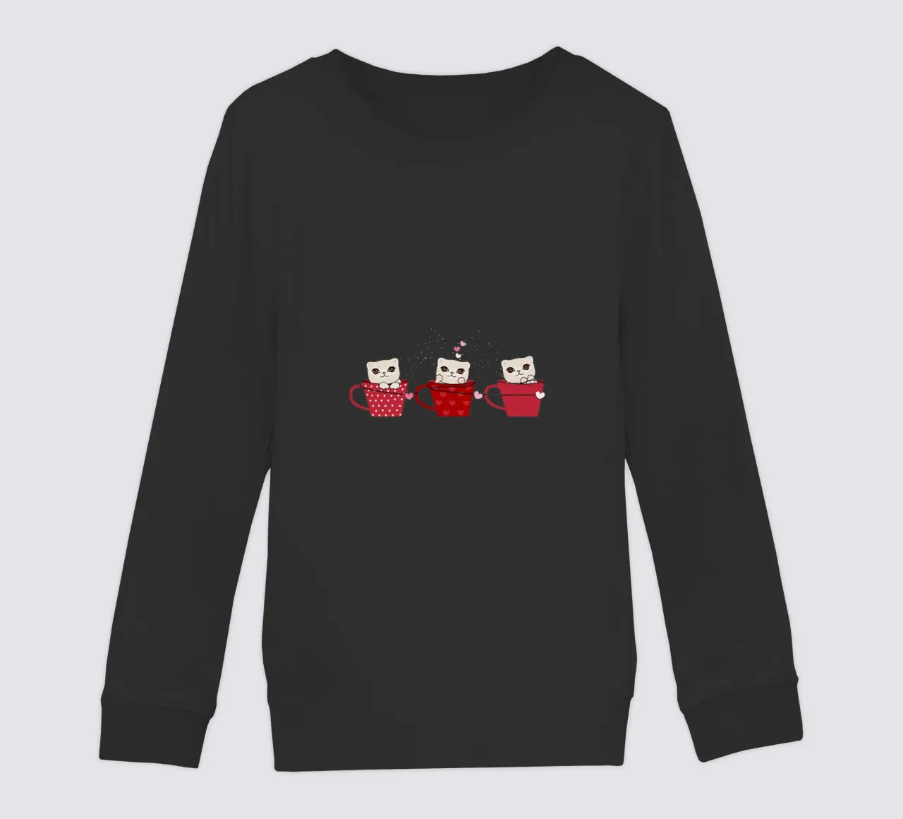 Simpatici gattini con tazze da caffè felpa bambino da gulsengunel