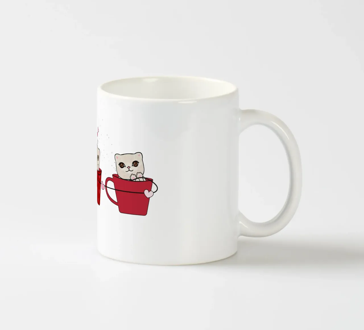 Simpatici gattini con tazze da caffè tazza in ceramica da gulsengunel