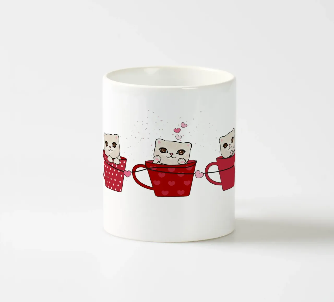 Simpatici gattini con tazze da caffè tazza in ceramica da gulsengunel