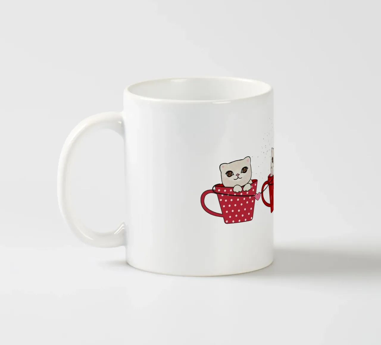 Simpatici gattini con tazze da caffè tazza in ceramica da gulsengunel
