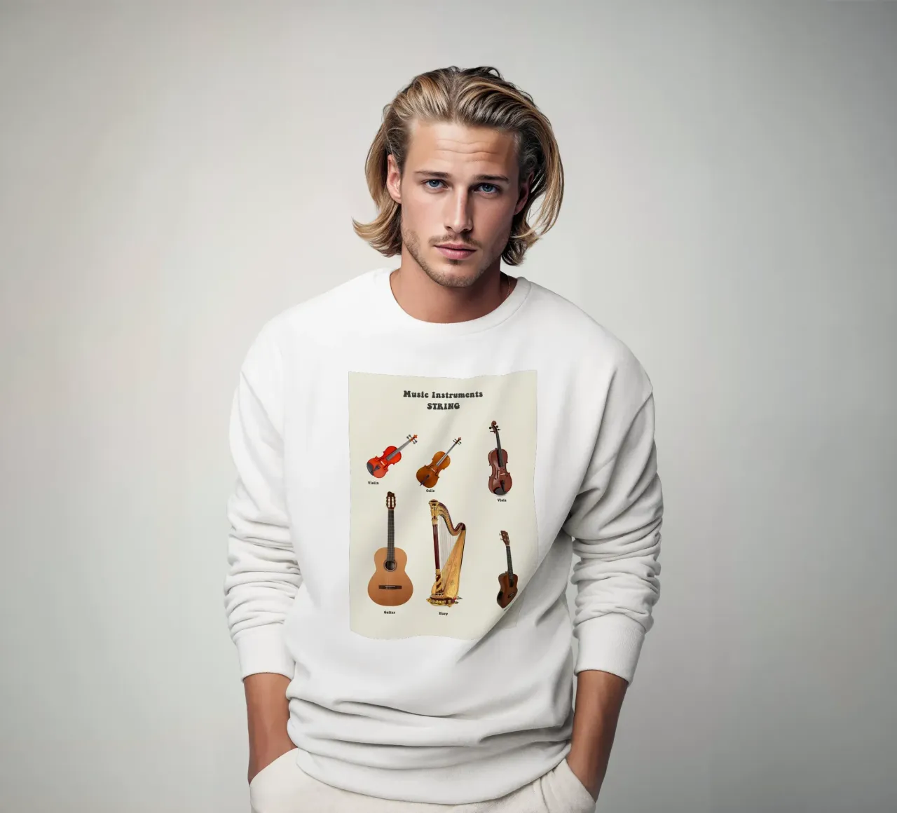 String Instruments Guitar Violin felpa da Attaboy Dsgn