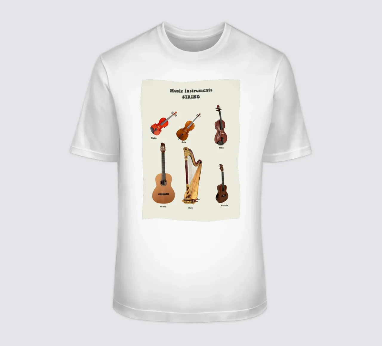 String Instruments Guitar Violin t-shirt da Attaboy Dsgn
