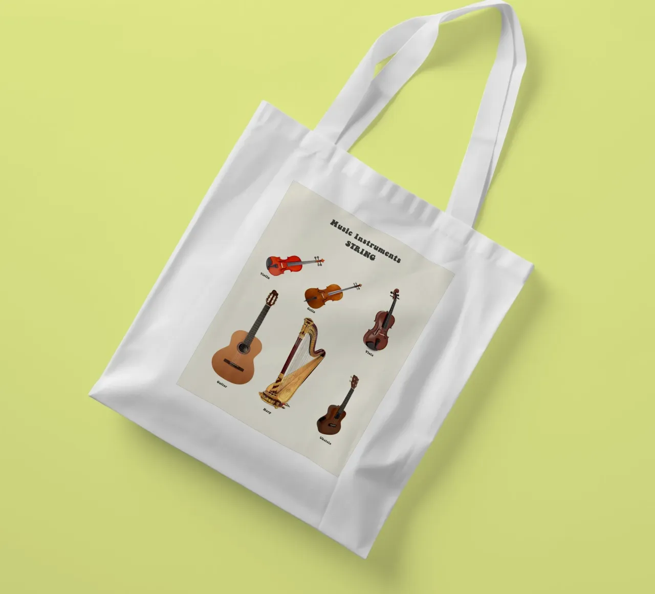 String Instruments Guitar Violin borsa in juta da Attaboy Dsgn