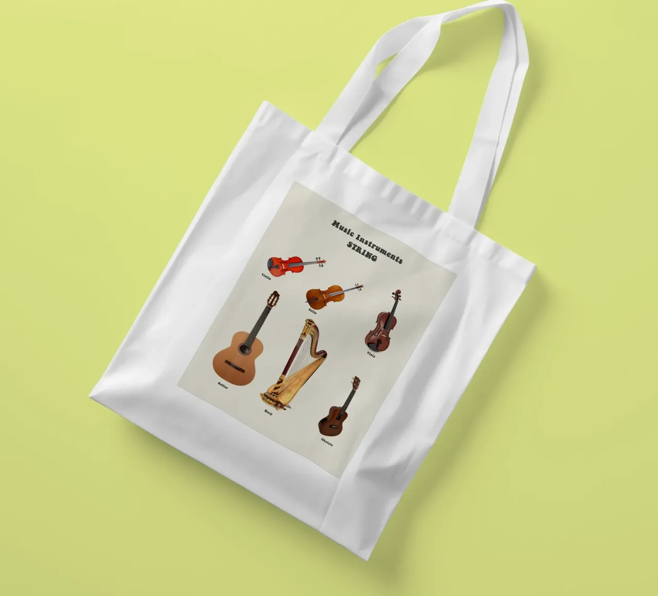 String Instruments Guitar Violin borsa in juta da Attaboy Dsgn