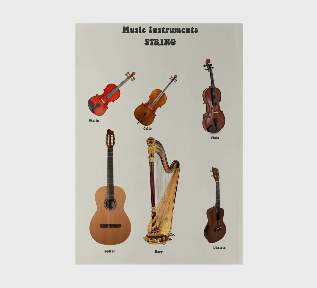 String Instruments Guitar Violin notebook by Attaboy Dsgn