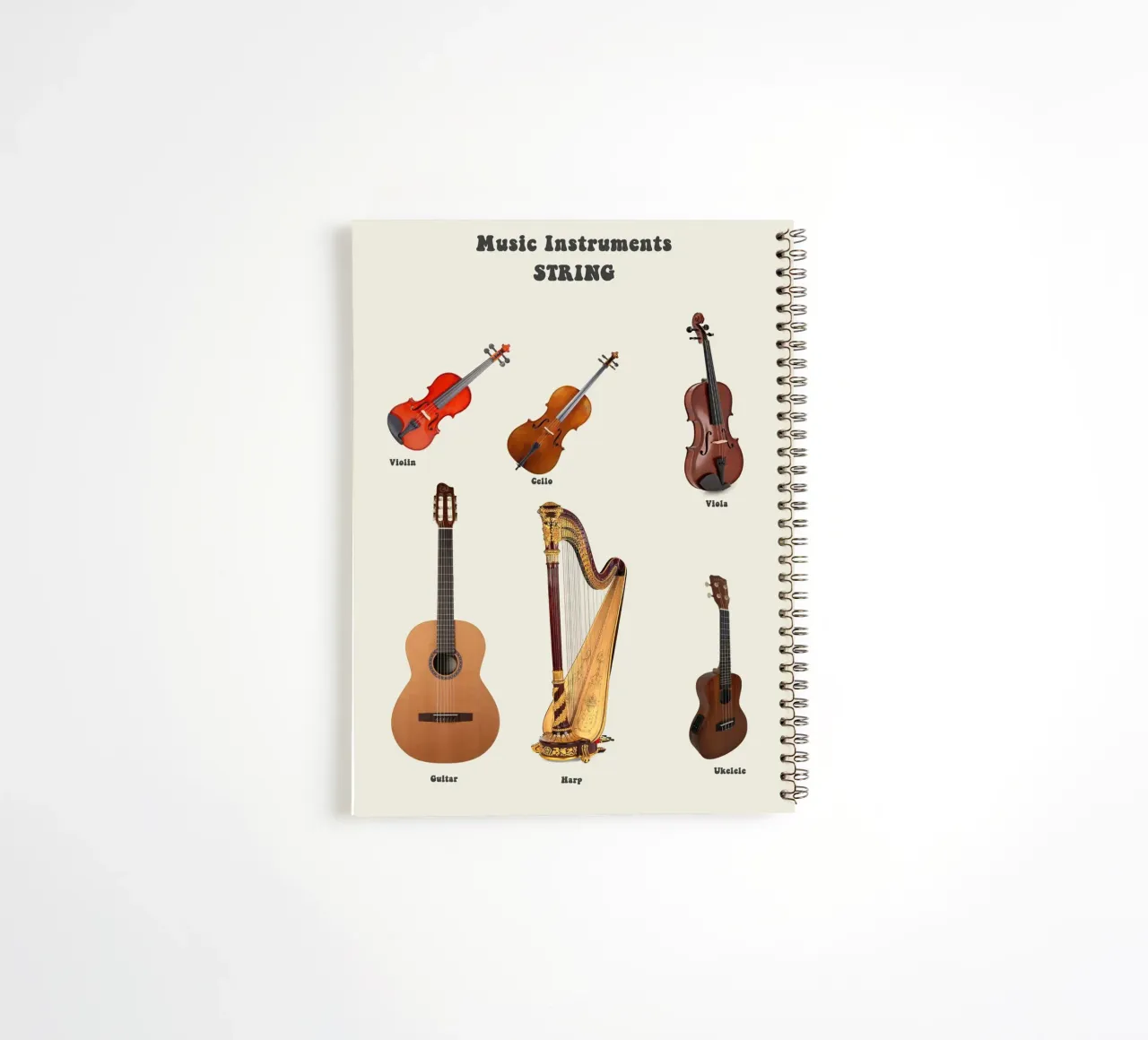 String Instruments Guitar Violin diario ad anelli da Attaboy Dsgn